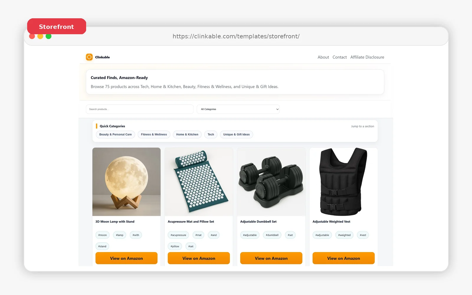 Storefront Template preview