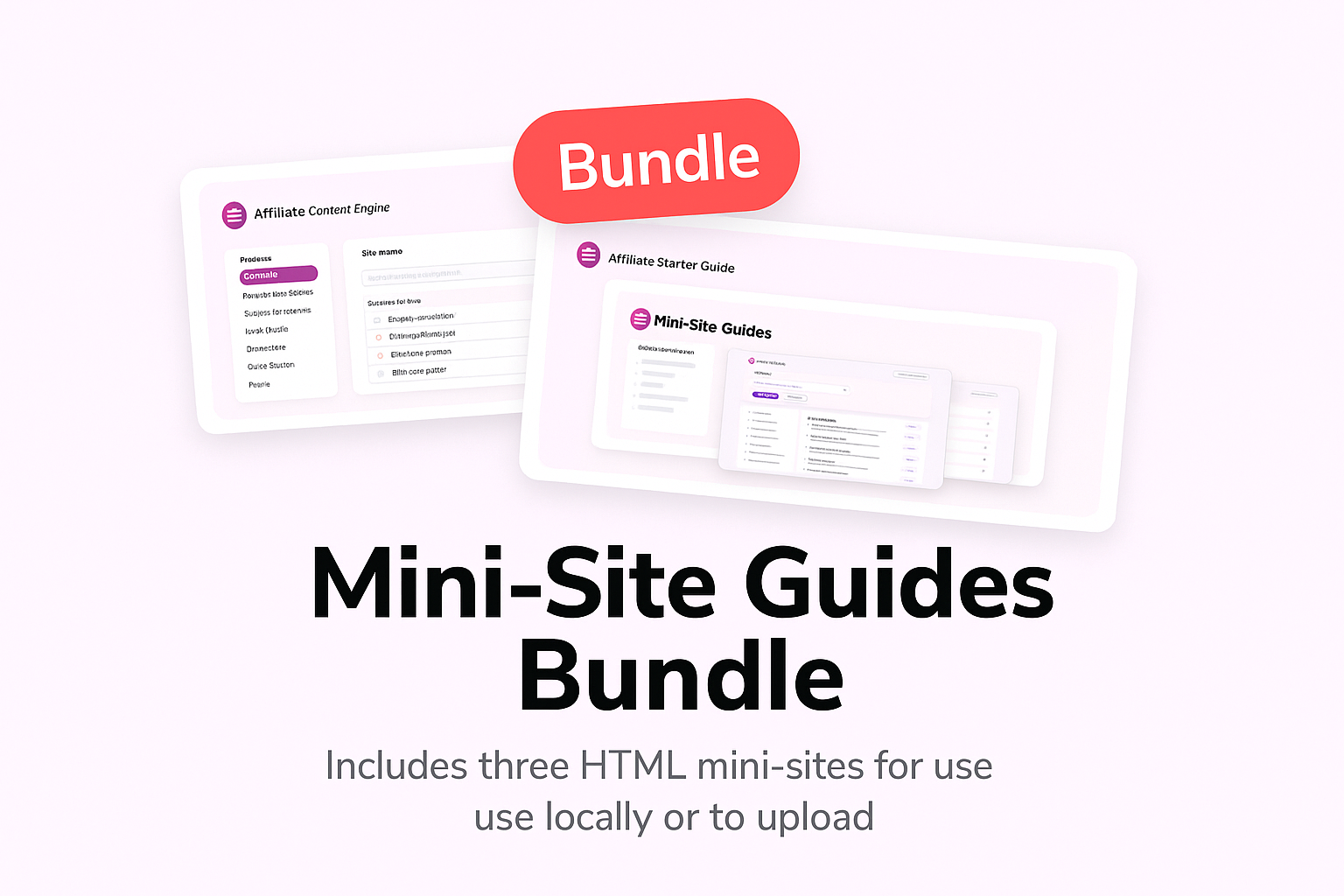 Mini-Site Guide Bundle preview